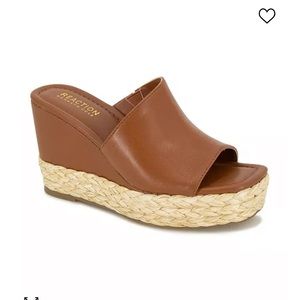 Reaction Kenneth Cole Maria Mule Wedge Sandals Size 5